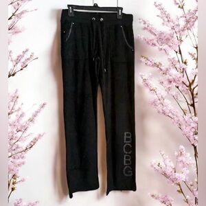 🆕BCBG MAXAZRIA black terry track  pants
